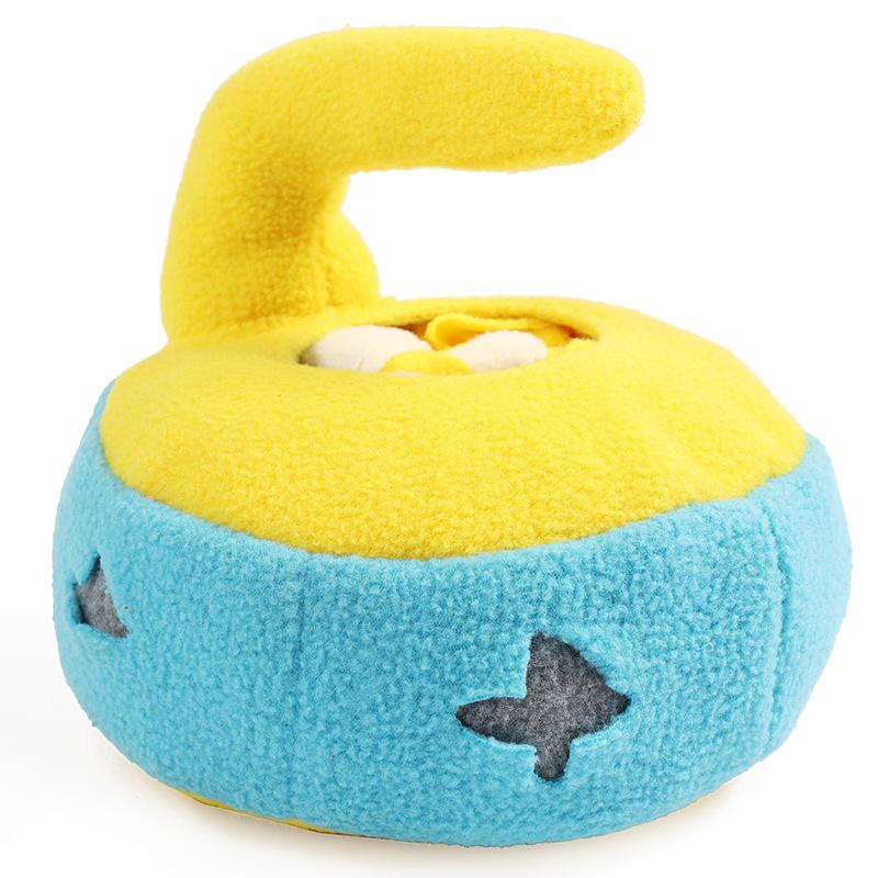 Interactive Dog Toys Funny Dog Sounding Toy Bite-resistant Pet Chew Toy Curling Shape Dog Toy Puppy Hiding Food Training Toys