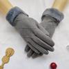 Soft Fleece Cuffs Women's Mittens Warm Touchscreen Gloves New Cycling Mittens  Women's