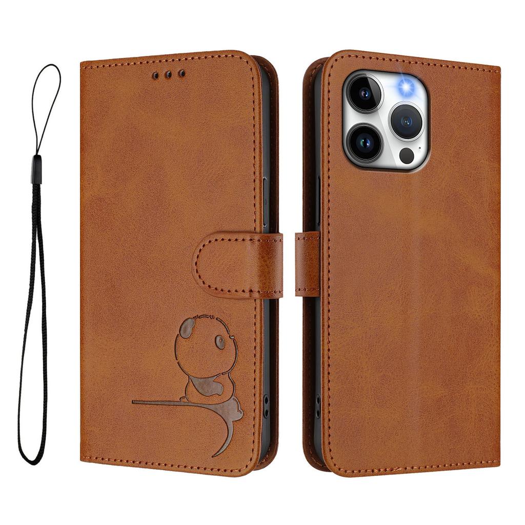 WEFOR Panda RFID-Portemonnaie-Hülle für iPhone 15 14 13 12 11 Pro Max 15 Plus XS Max XR SE, Klapphülle mit Kartenhalter für Damen Herren