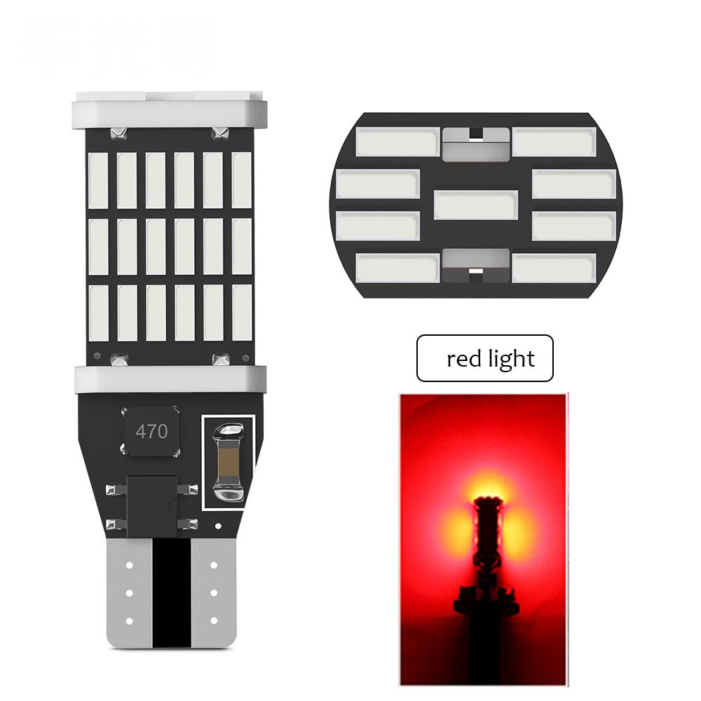 

2 шт. T10 W5W T15 W16W автомобильные светодиодные фонари Canbus без ошибок 4014SMD для аксессуаров для салона автомобиля лампа задний фонарь заднего хода 6000K белый 12 В красный