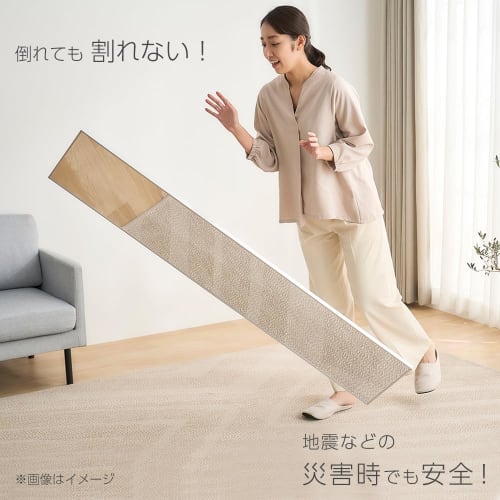 IRIS OHYAMA [Lightweight and Shatterproof Film Mirror] Full-Length Mirror, Wall-Mounted, 28cm X 150cm Tall, Stylish, Freestanding, Suitable for Rental