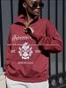 Trendy American Retro Design Lapel Zipper Hoodie for Women