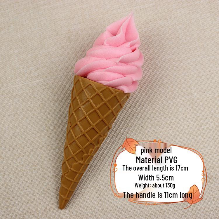 Simulated Ice Cream Cake Model for Birthday Display - Fake Ice Cream Bakery Pastry Dessert Prop for Food Photography