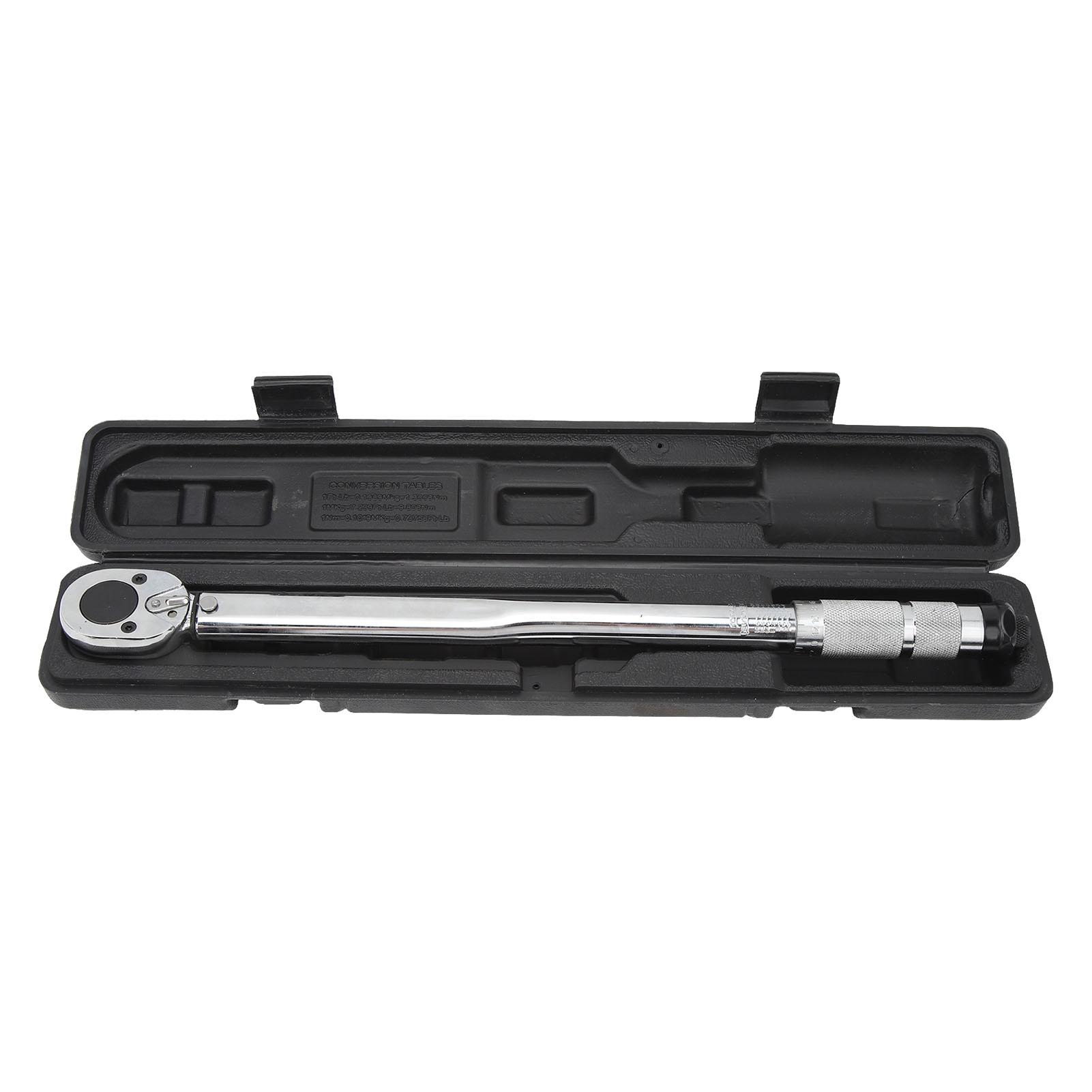 

1/2in Drive Click Torque Wrench Accurate To 41/2 28 to 210Nm for Car Tires Engine Chassis Repair