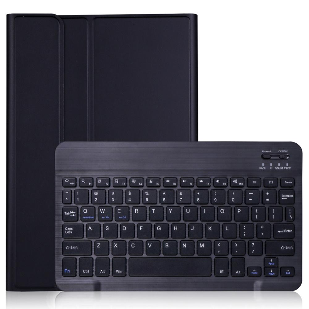 

AV11 For vivo Pad Case Leather+TPU Tablet Cover with Magnetic Bluetooth-compatible Keyboard Black