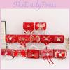 Adorable Pu Red Handbag For Kids Featuring Bow Design And Trendy Chain Strap