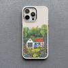 Rural Style Coffee Shop Silicone Phone Case For iPhone 13 14 15 11 Pro Max Plus 16 12 Pro Max Plus XR X XS 7 8 Plus White Covers