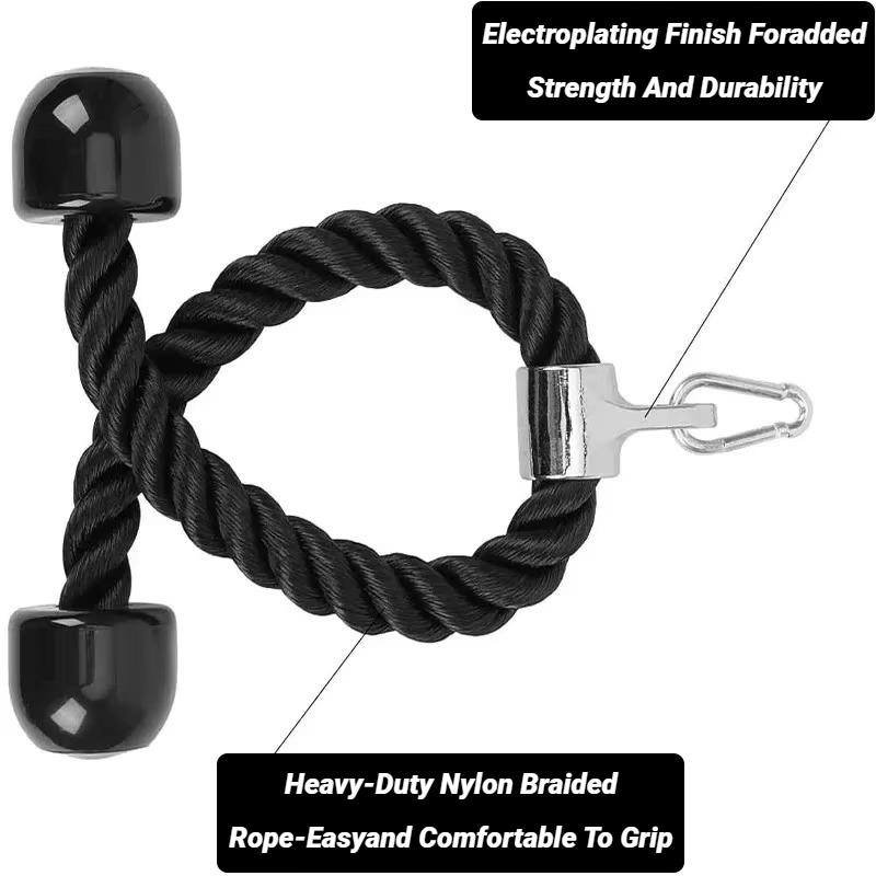 Double Head Pull Rope Gym Equipment for Biceps Triceps Training with Gantry Frame and Lower Press Handle for Muscle Building