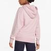 Puma Logo Print Drawstring Hoodie Long Sleeve Sweatshirt Women Tops Pink 535337-66
