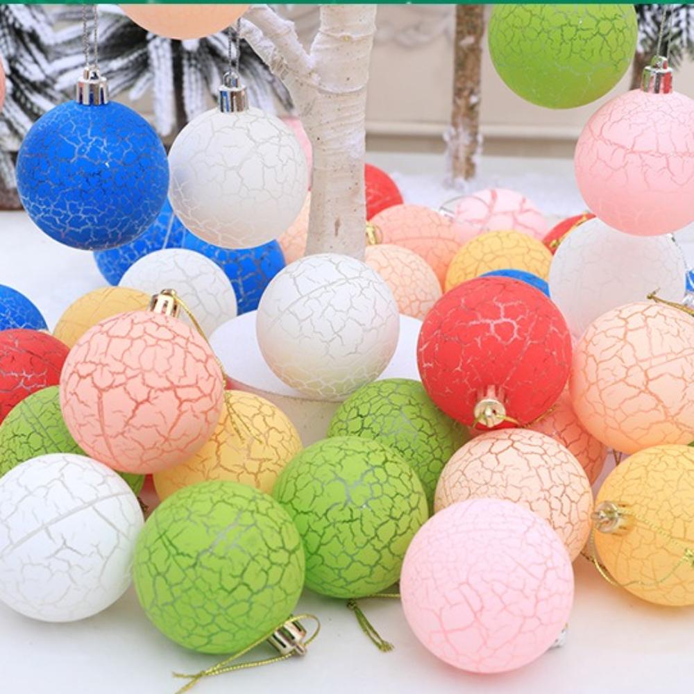 6Pcs Decoration Christmas Tree Pendant Crack Xmas Tree Hanging  Holiday Party