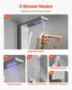 Shower Panel Tower System Stainless Steel Column Rainfall Head 5 Modes