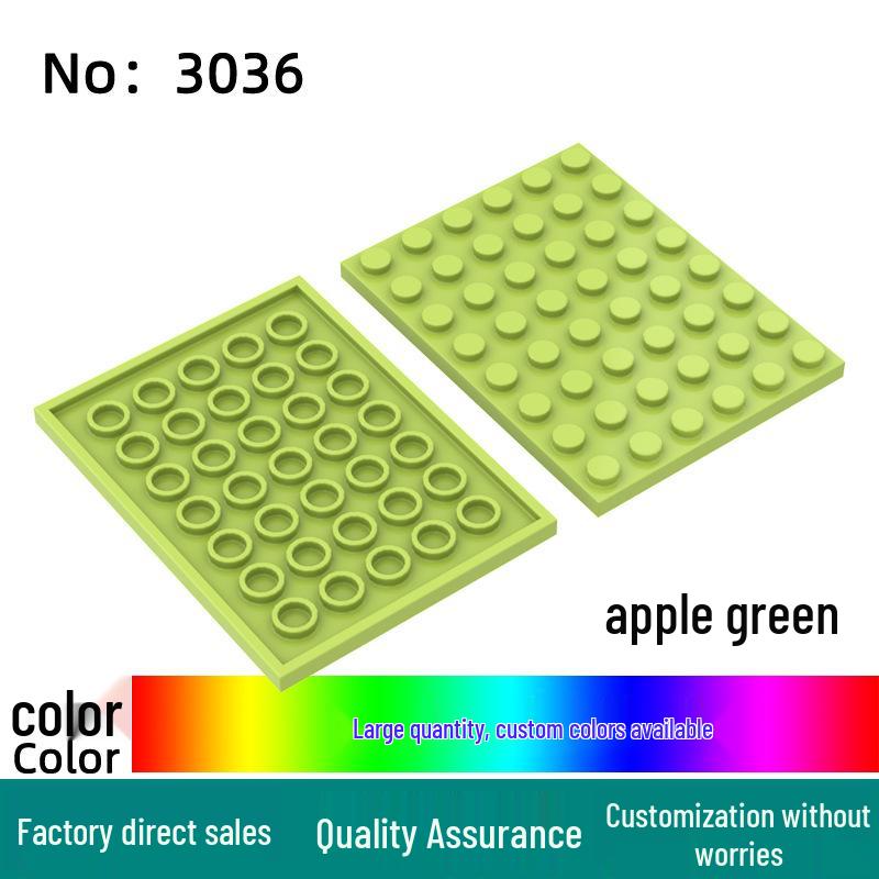 

Сумісна з MOC Маленька пластина з 6x8 отворами Будівельні блоки Розвиваючі іграшки 15 pieces колір зеленого яблука