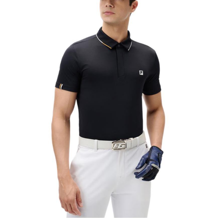 Fila Golf Series Outdoor Casual Sports Knit Short Sleeve Polo Shirt Men Tops Legendary-Blue A11M435103F-NV