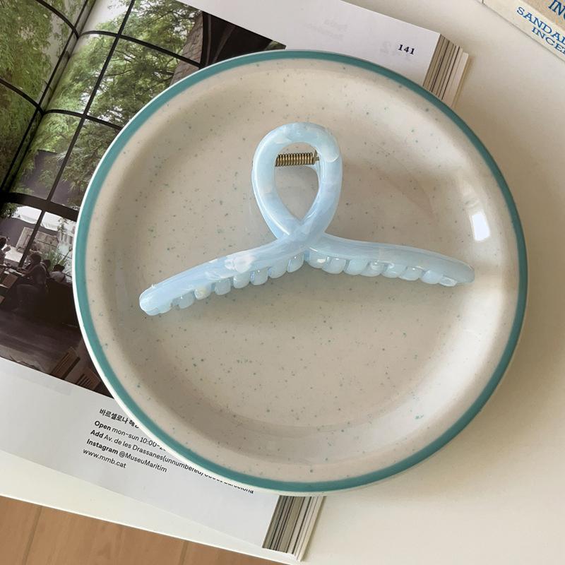 Blue Series Geometry Hair Claw For Women Girls Elegant Hairpins Shark Clips Crab Barrettes  Hair Accessories