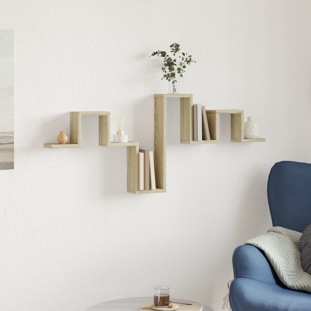 Irregular wavy creative wall shelf for hallway, bedroom, living room, bathroom, decorative display wall shelf, 104.5x10x43 cm