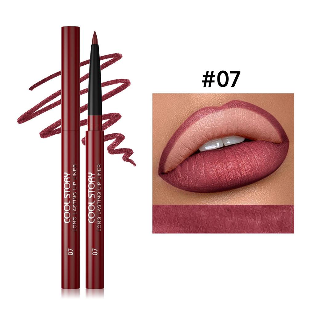 Delineador de Labios Mate Impermeable de Larga Duración Hidratante No Pegajoso Maquillaje de Labios Contornea los Labios 8 Tonos Disponibles Repuesto de Lápiz Labial