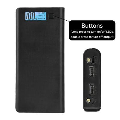Portable 8*18650 Battery Holder DIY Kit LCD Display Dual USB Power Bank Case Welding-free Battery Box for Mobile Phone Charging