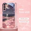 Beach Moonlight Print Glass Phone Case For Samsung Galaxy S26 S25 S24 Ultra S 26 Ultra S20 S21 FE S22 S23 Plus Cases Cover Funda