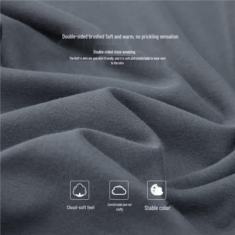 Giordano Men's Brushed Cotton Crew Neck Long Sleeve T-Shirt