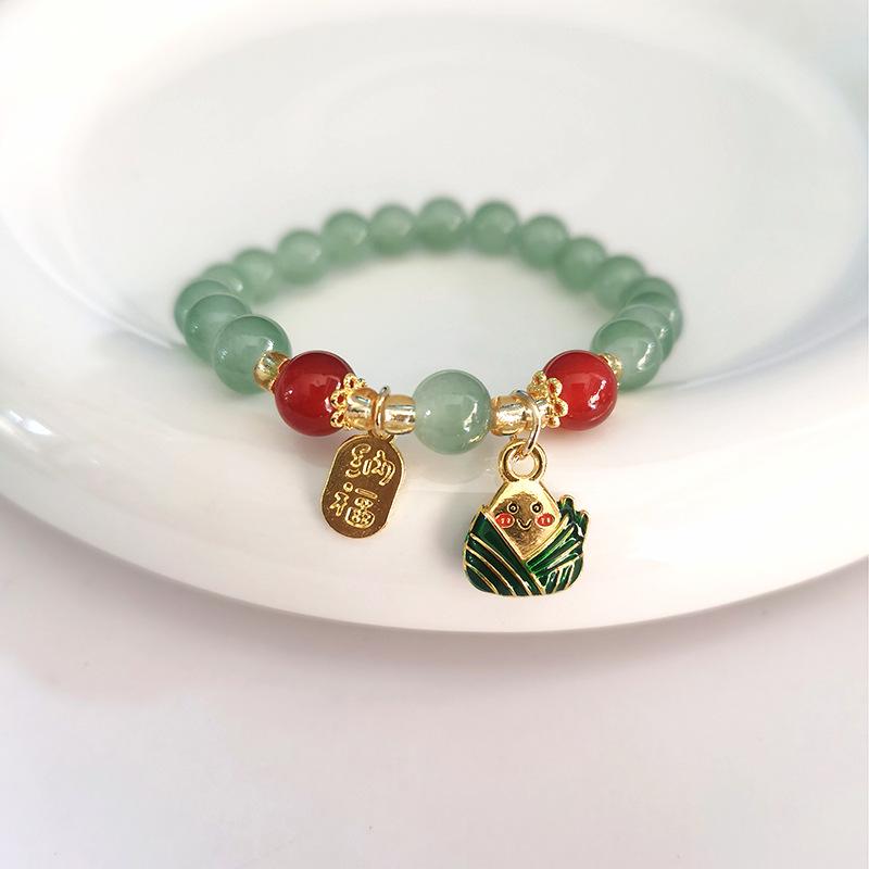 New Women's Mori Style Butterfly Glass Bracelet with Colorful Crackle Beads