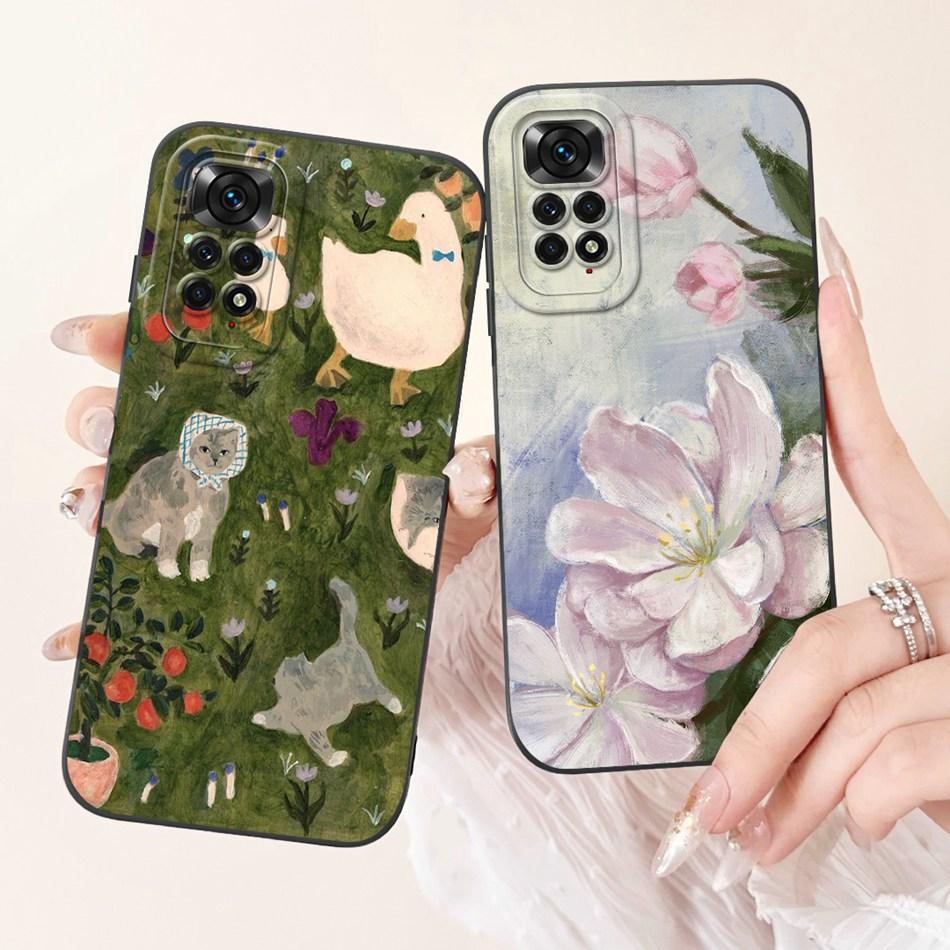 Für Xiaomi Redmi Note 11 11s 4G Handyhülle Redmi Note 11 Pro 4G Global Eleganter Druck Weiches Silikon Linsenschutz Bumper