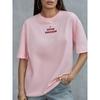 Loose Printed T-shirt Top Western Style New Fashion Print Letter Loose Cotton T-shirt Top