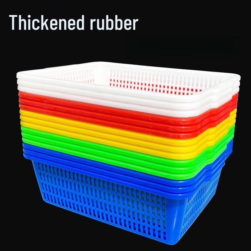 Mischung Verdickter Kunststoff Rechteckiger Küchensiebkorb - 2er-Pack