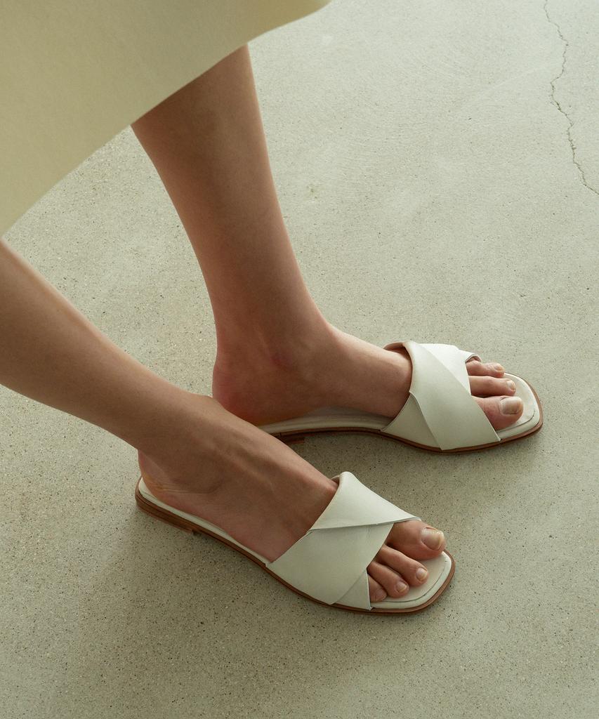 Moodnight Olive Slide Slipper Sandals - 3 Colors 1Cm Leather Slide Slipper Mules