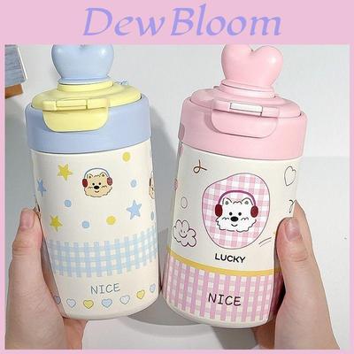 Girl Thermal Mug With Straw And Tea Strainer For Home Office Travel