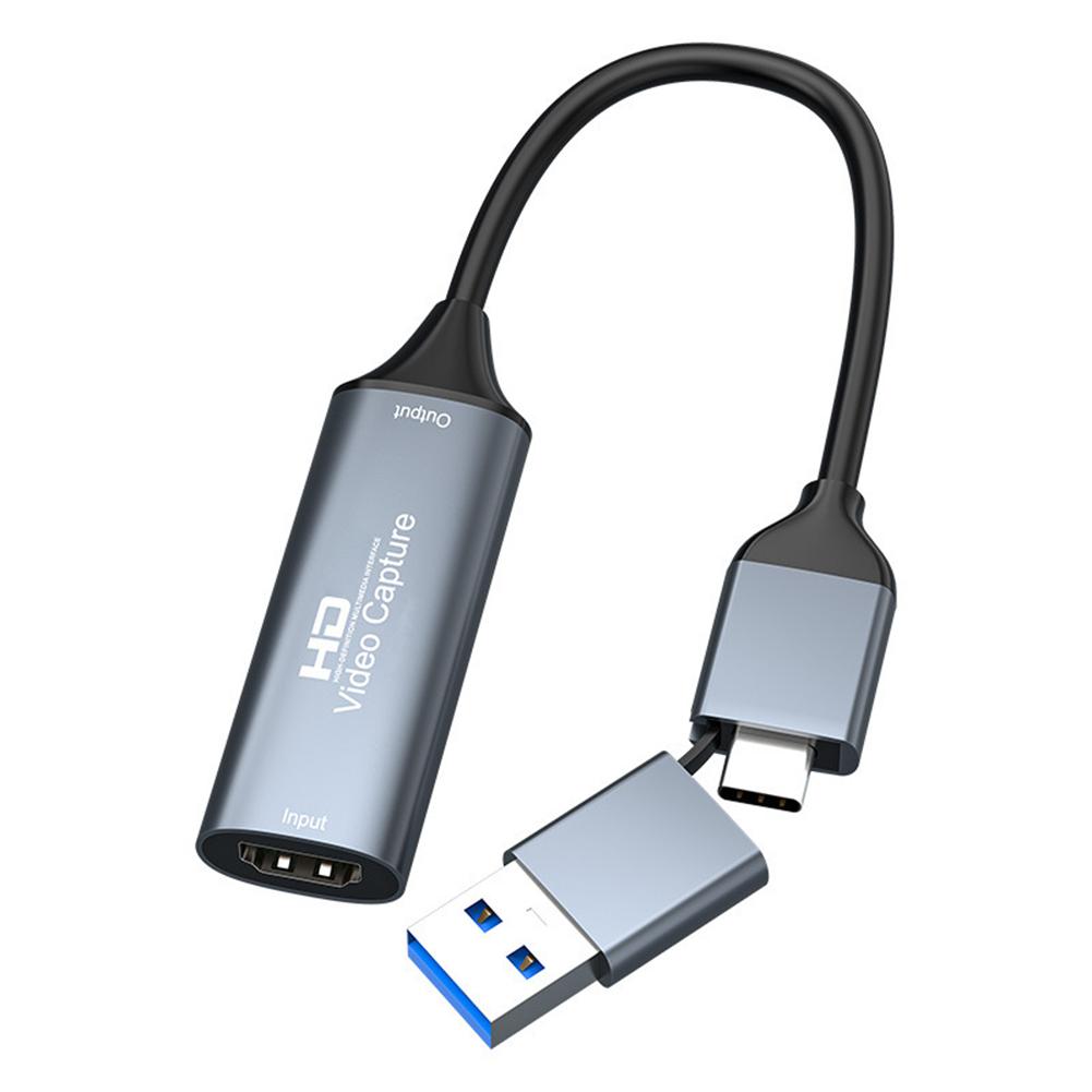 

2-IN-1 HD 4K Video Capture Card HDMI to USB/Type-C Video Grabber Record Box for PS4 Game DVD Camcorder Camera Recording Live