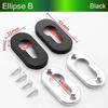 Round Oval Lock Cylinder Cover 304 Stainless Steel Keyhole Cover Black Gold Silver Anti-theft Door Accessories for 32mm Cylinder