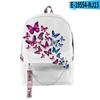 Cartoon Youthful School Bags Unisex Funny Butterfly Travel Bags 3D Print Oxford Waterproof Notebook Shoulder Backpacks
