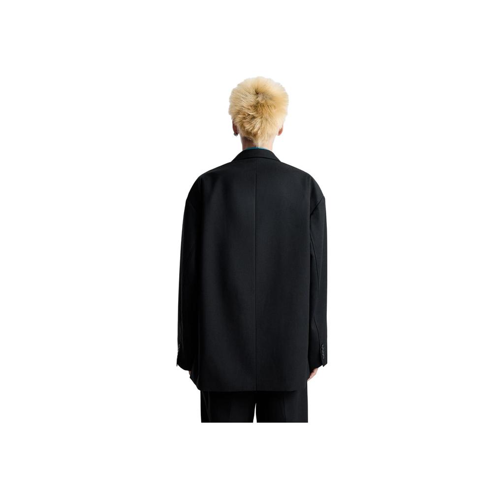Zara X Maison Special Loose Fit Solid Double Breasted Blazer Men blazers Black 09621630800-33