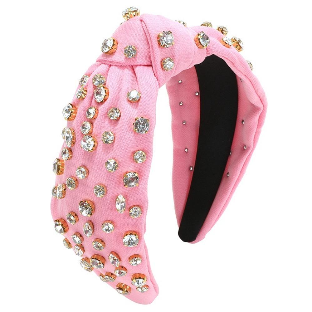 Full Diamond Knotted Headband Exaggerated Design Rhinestone Headband Women's Hair Accessories