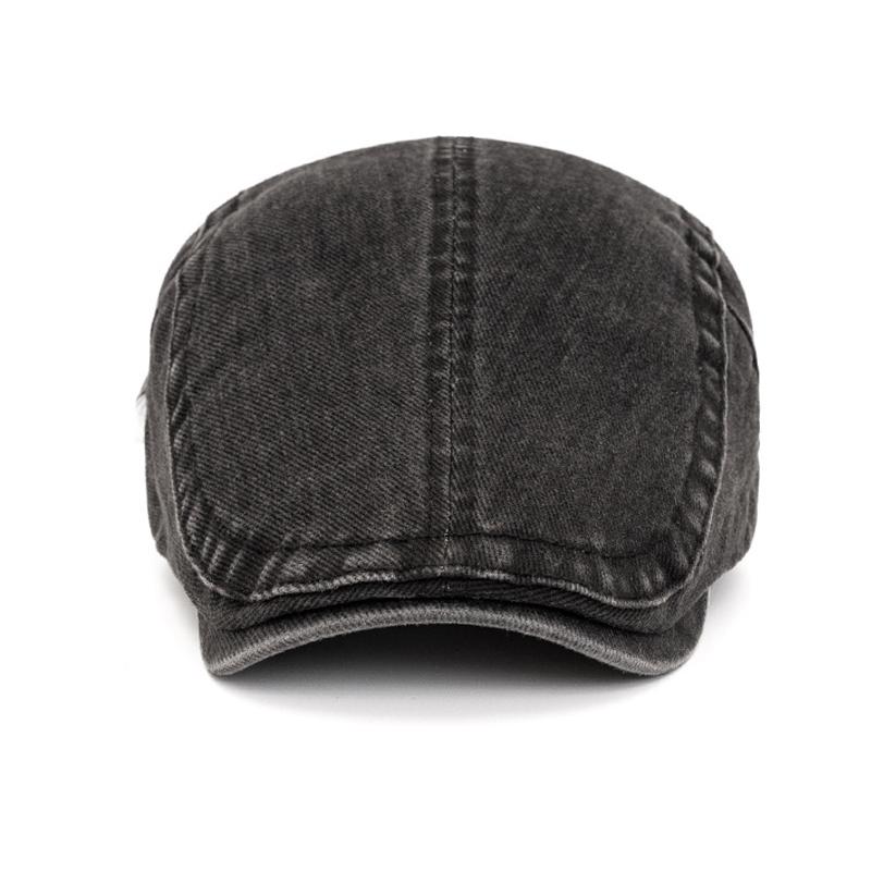 Britische Schirmmütze Herren Damen Retro Progressive Kappe Denim Baskenmütze