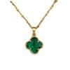 Collar de Trébol de Cuatro Hojas para Mujer Diseño Premium Sentido Nicho Acero Titanio Cadena de Clavícula Joyería de Red