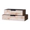 Leopard Print Storage Box Jewelry Box Rectangular Covered Sealed Desktop Storage Container Wooden Creative Ornaments
