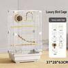 Deluxe Horizontal Wire Parrot Cage for Budgerigars - Anti-Splash Design