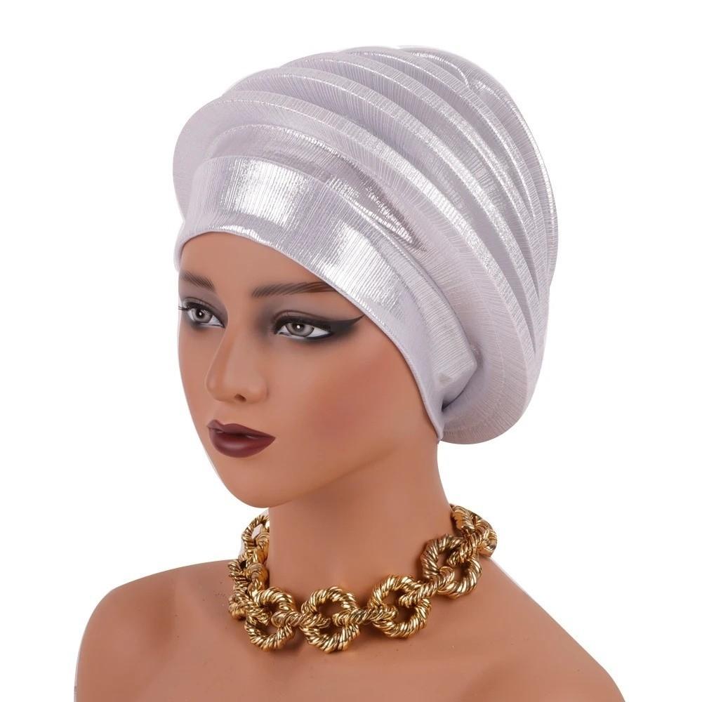 Traditional Spiral Beret Solid Color Nigeria Headpiece  Wedding Party African Lady Use