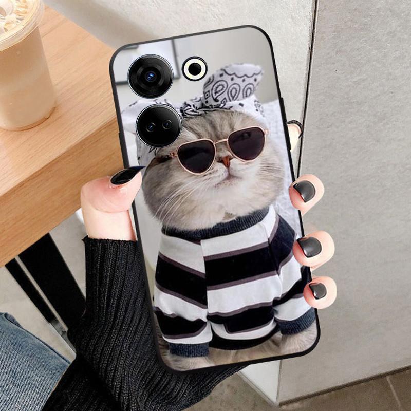 For Tecno Camon 20 4G Case Cover For Camon 20 Pro 4G Fundas Black Soft Silicone TPU Protective Phone Case Camon20 Shell Coque
