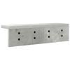 Wall Mounted Nightstand Concrete Grey 40 x 10.5 x 10.5 cm