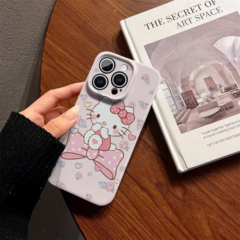 Flower kt cat applies to huawei mate60 mobile phone case p60pro trendy brand honor 100 film nova12 cartoon