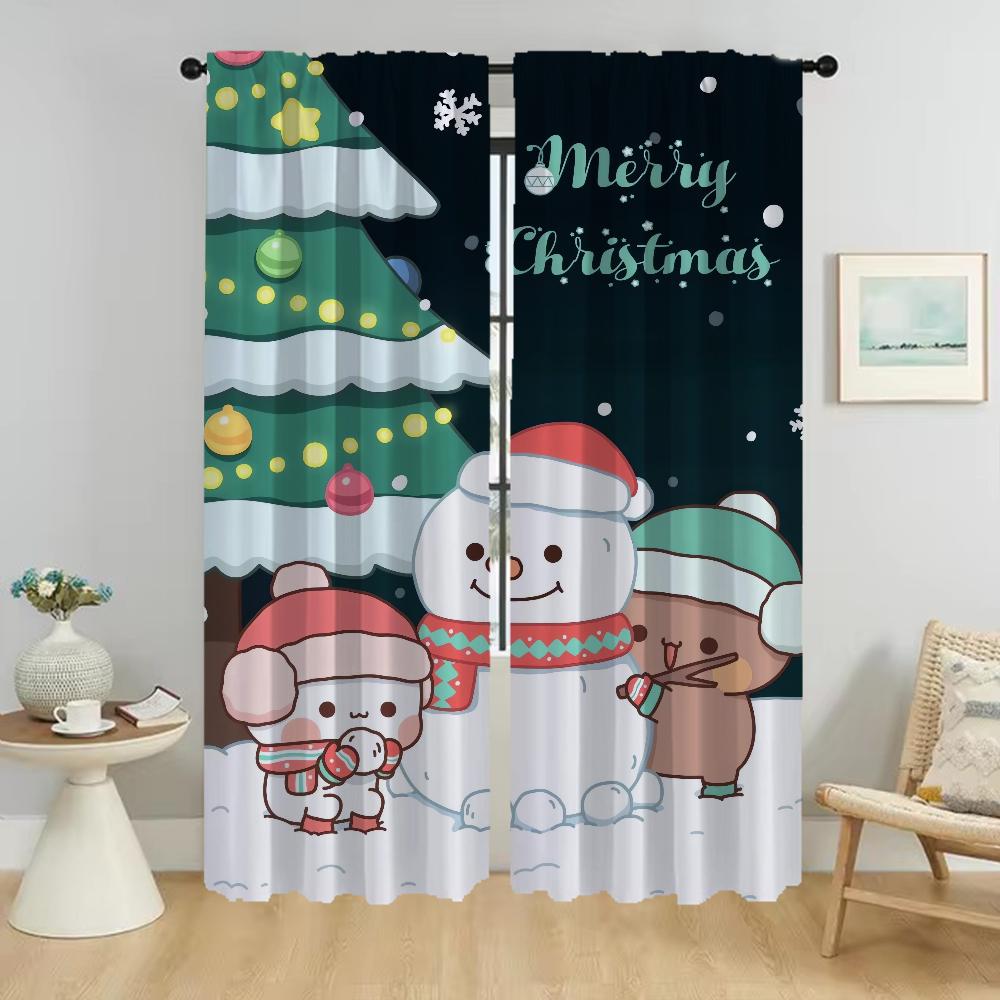 

Шторы Bubu и Dudu от комаров, 2 шт., оконные шторы для комнаты, 2 панели, шторы для домашнего интерьера, перегородки для гостиной W86xH183cmx2pcs