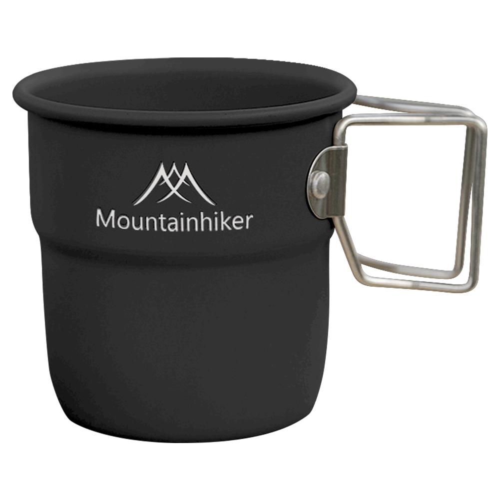 300ml Camping Water Cup with Foldable Handle Picnic Water Mug Aluminum Alloy Lightweight Camping Cup for Tourist Trekking Hiking