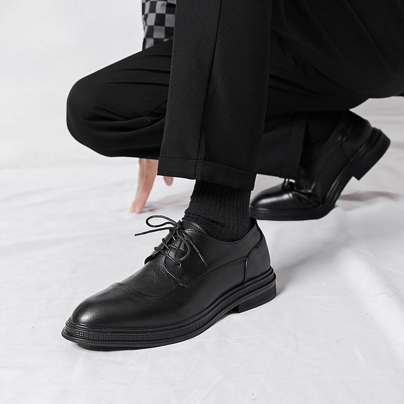 Leisure business men's leather shoes Luxury men's  Wedding Fashion Party Office Outdoor Strolling Brown Shoes 38-44