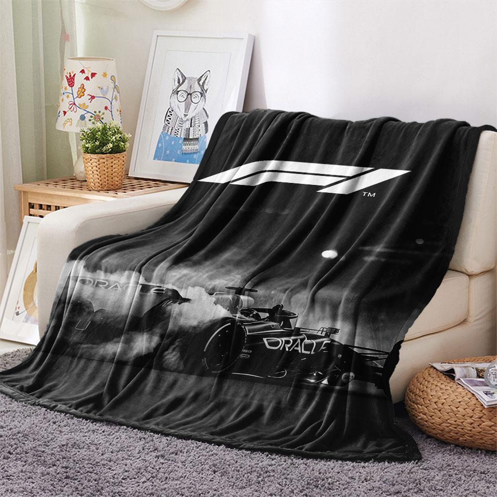 Racing car Printed Flannel Blanket, soft throw for bedroom sofa, washable, Christmas present, great gift.