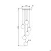Suspension décorative 6xG9 10W – Design métal Ambre
