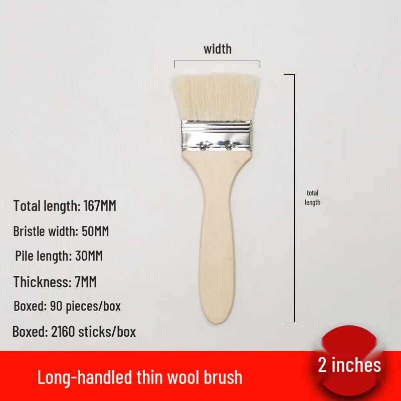 Wooden Handle Wool Paint & Cleaning Brush Set