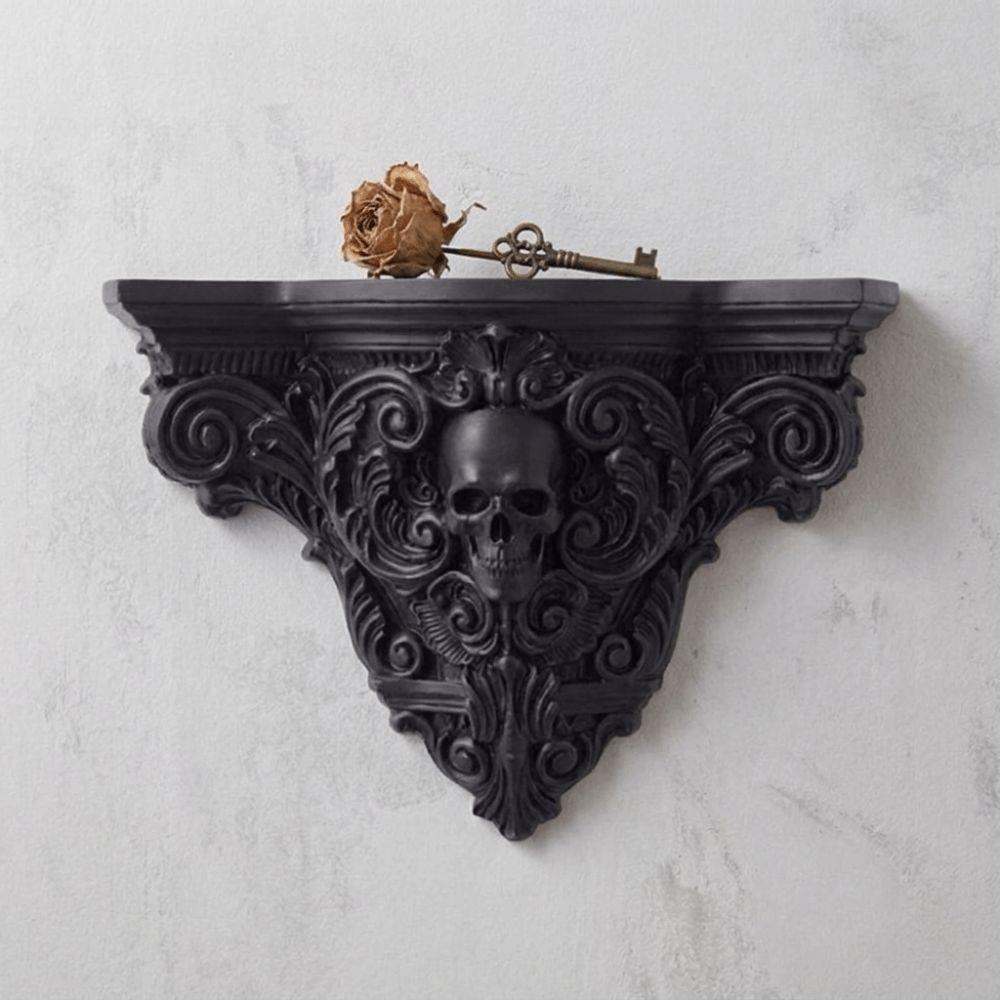 Halloween Schedel Wandmontage Plank in Vintage Stijl Gotische Halloween Display Stand Slaapkamer
