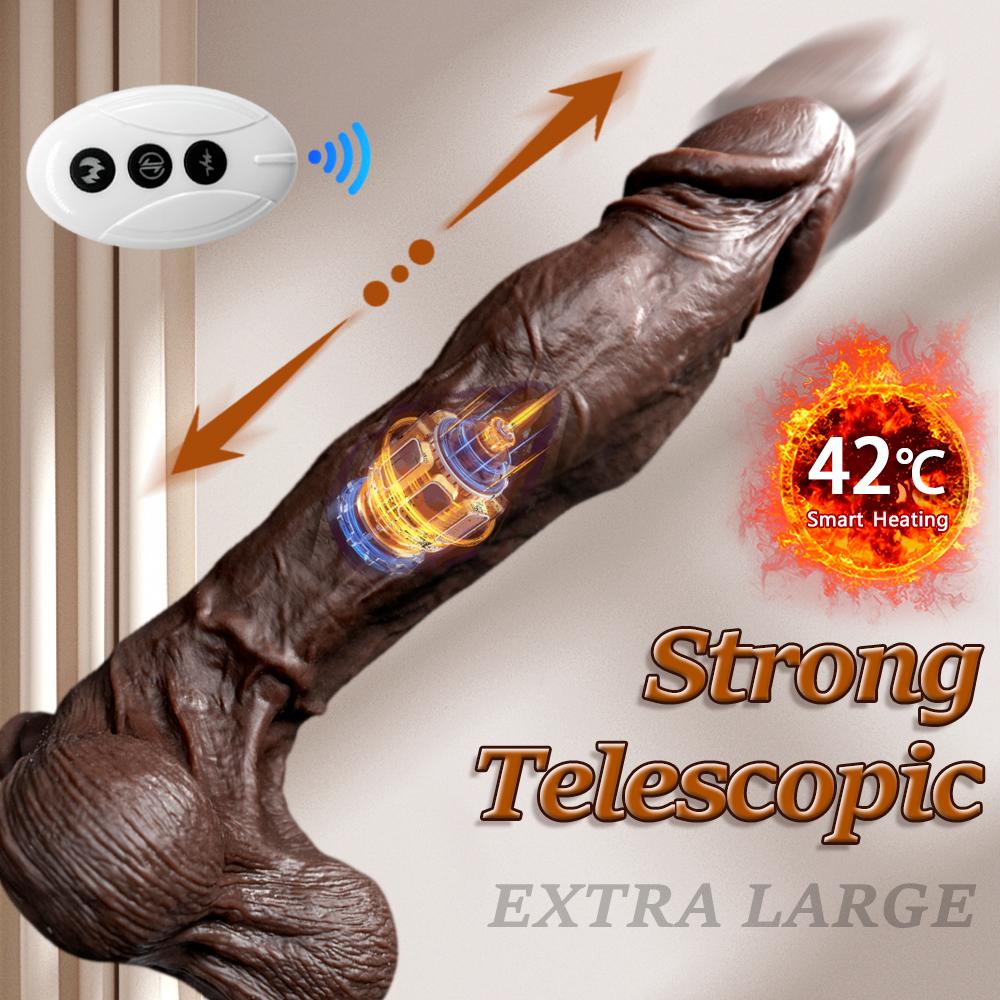 11,4-calowy superdługi realistyczny dildo elektryczny gruby symulator fallusa teleskopowy kołyszący wibracyjny podgrzewany dildo damski masturbator dorosły seks dildo
